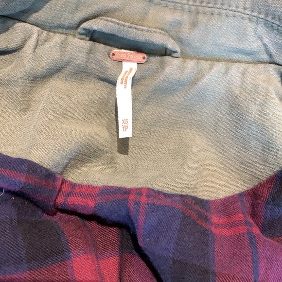 NWOT Free People Mid Length Army two-tone jacket - Picture 8 of 9